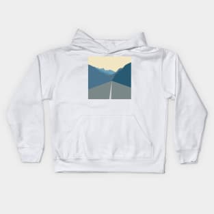 Road to the mountains Kids Hoodie